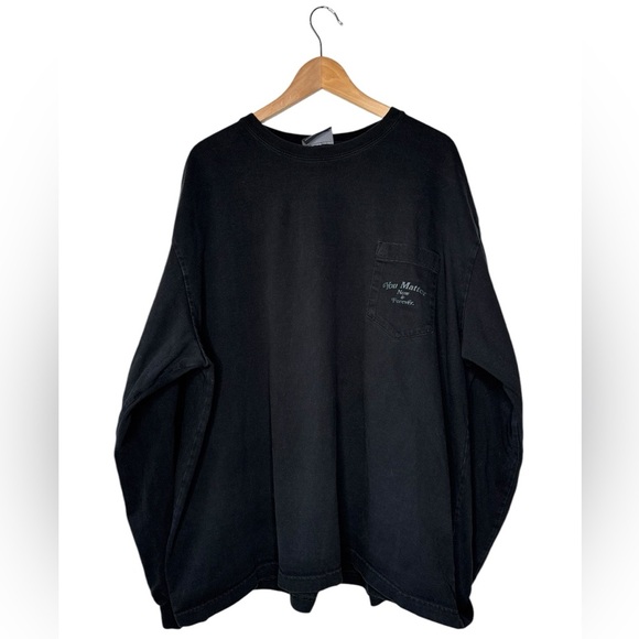 Demetrius Harmon You Matter Now & Forever Black Long Sleeve Pocket Tee XXXL - Picture 3 of 7